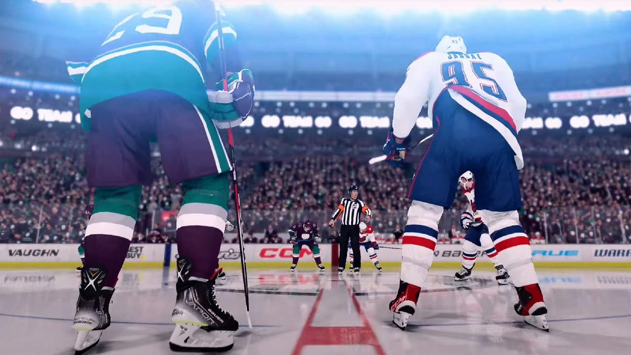 nhl 23 crossplay cross-platform a face off in the game