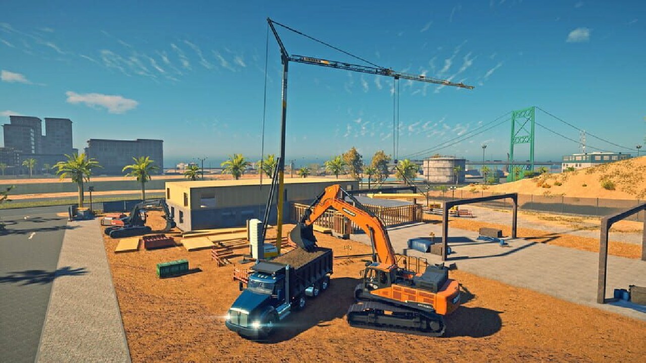 construction simulator review a jcb loading a truck with gravel