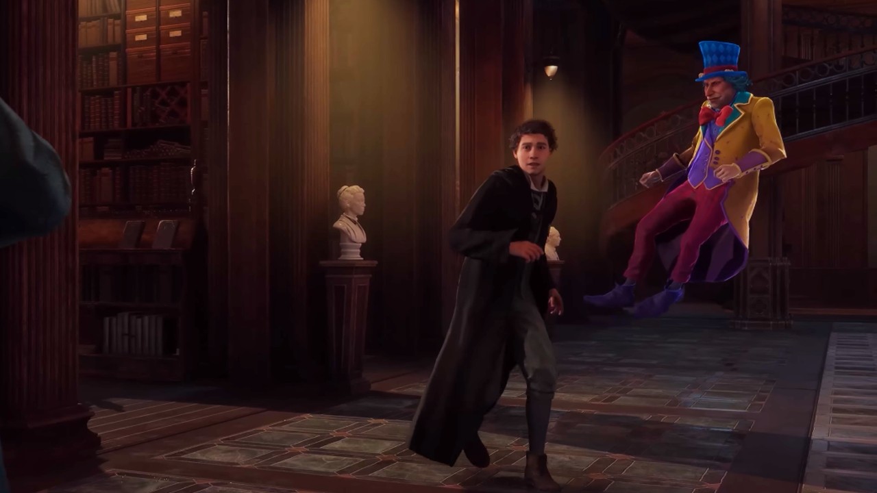 hogwarts legacy multiplayer a character in the school encountering ghosts