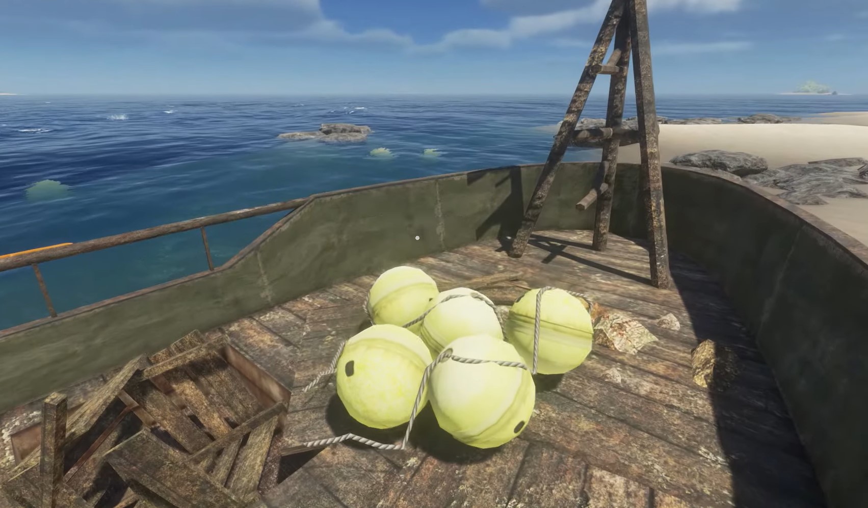Stranded Deep - Buoy Balls on a shipwreck