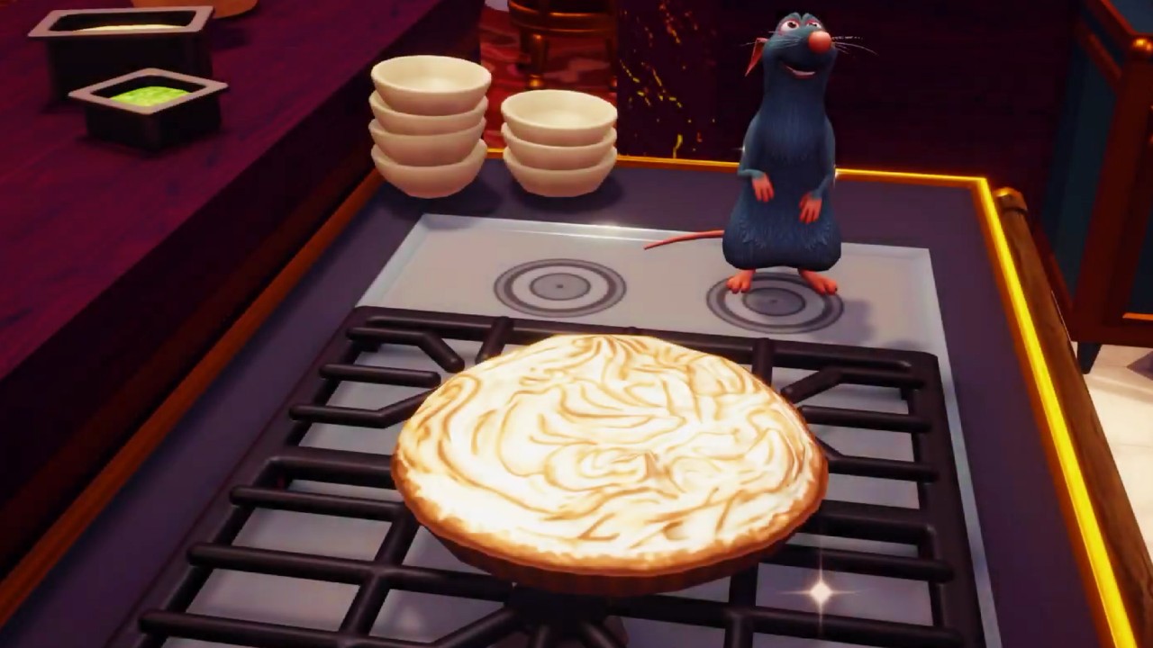 disney dreamlight valley meringue pie recipe how to make it cooking it on the stove in the kitchen