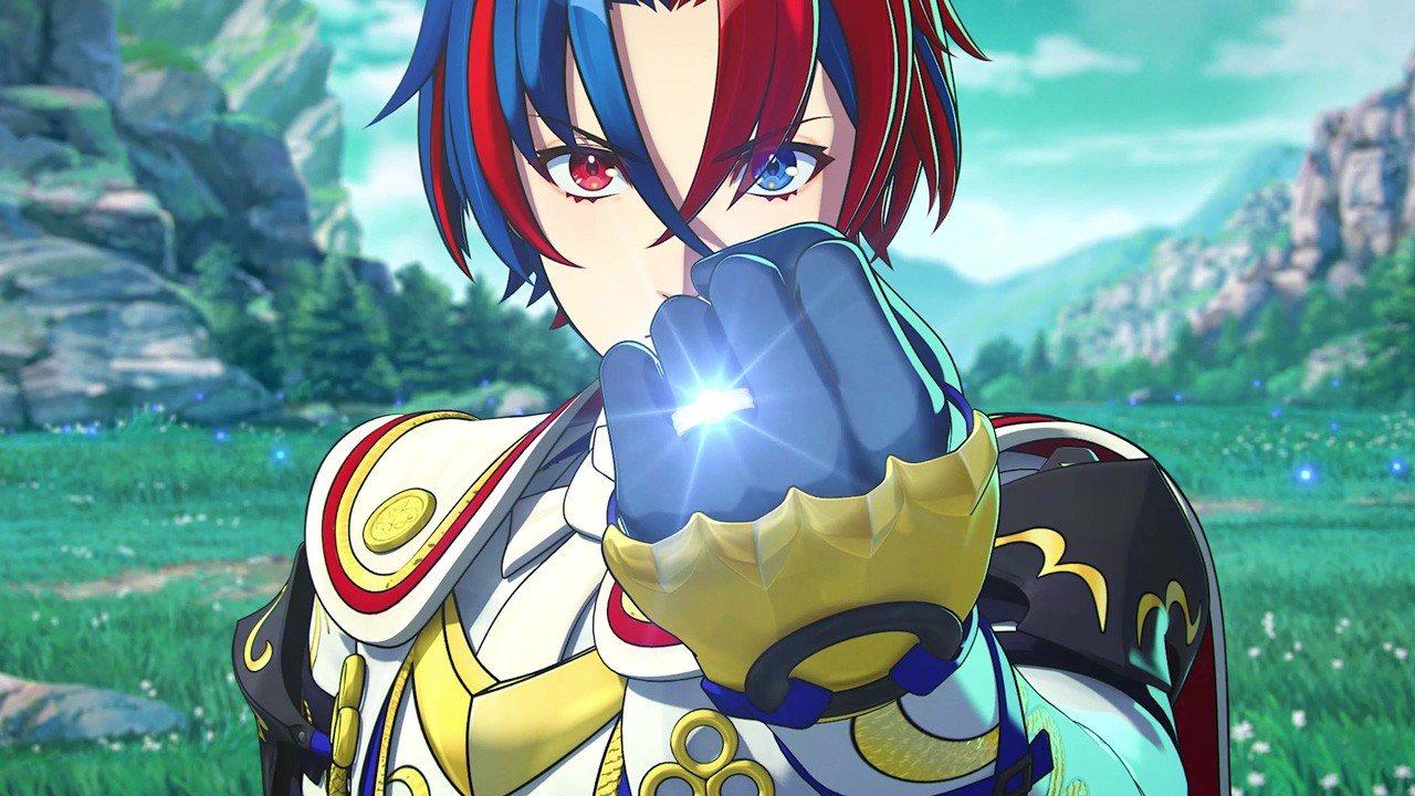 fire emblem engage english voice actors cast the jrpg protagonist squeezing his fist in a field