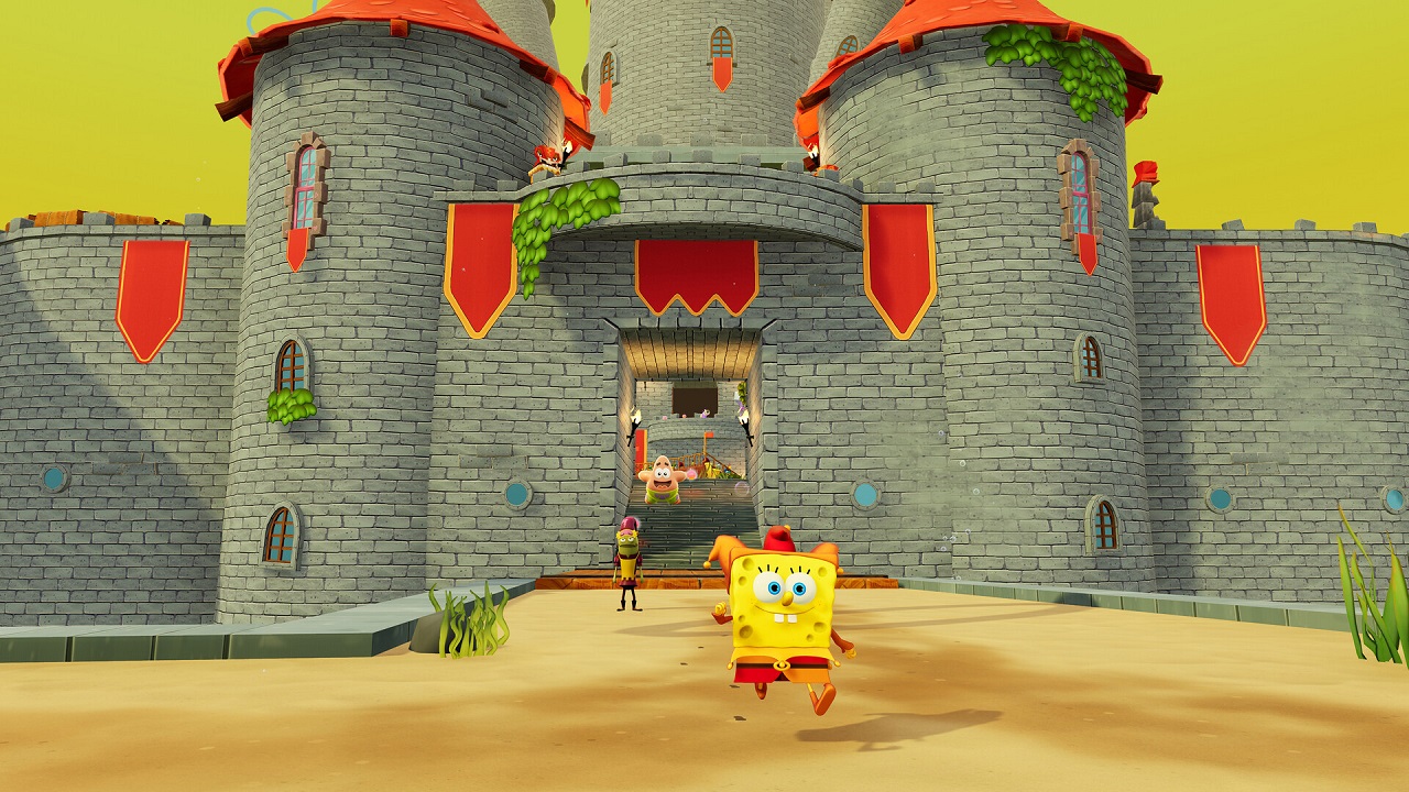 Spongebob SquarePants: The Cosmic Shake Spongebob leaving a castle