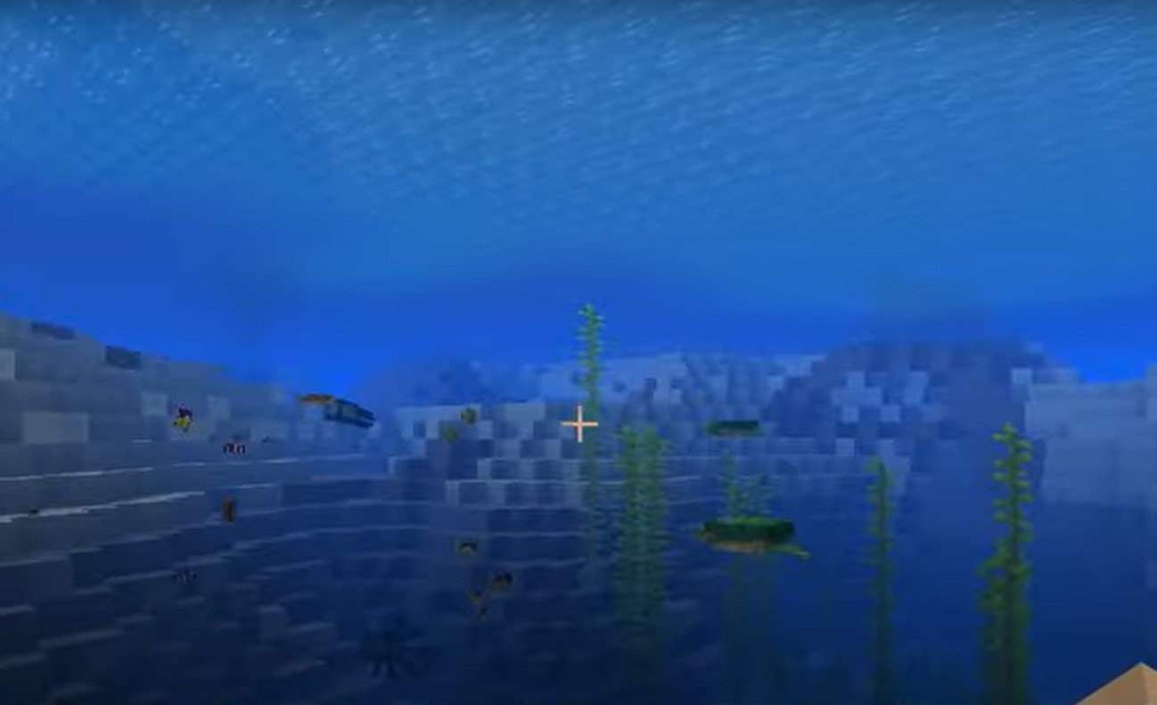 Depth Strider Minecraft - using the enchantment underwater