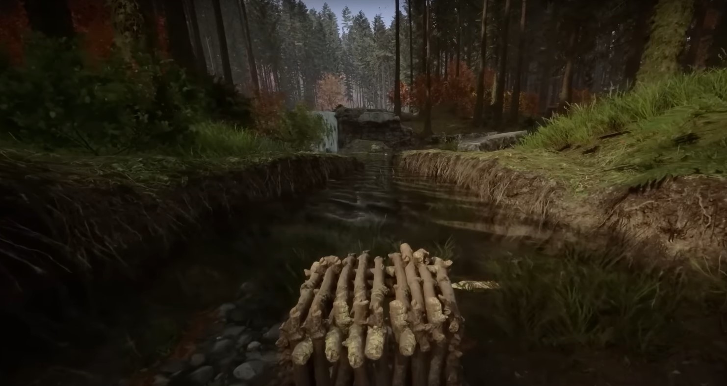 Fish trap Sons of the Forest explained - wooden trap in the water