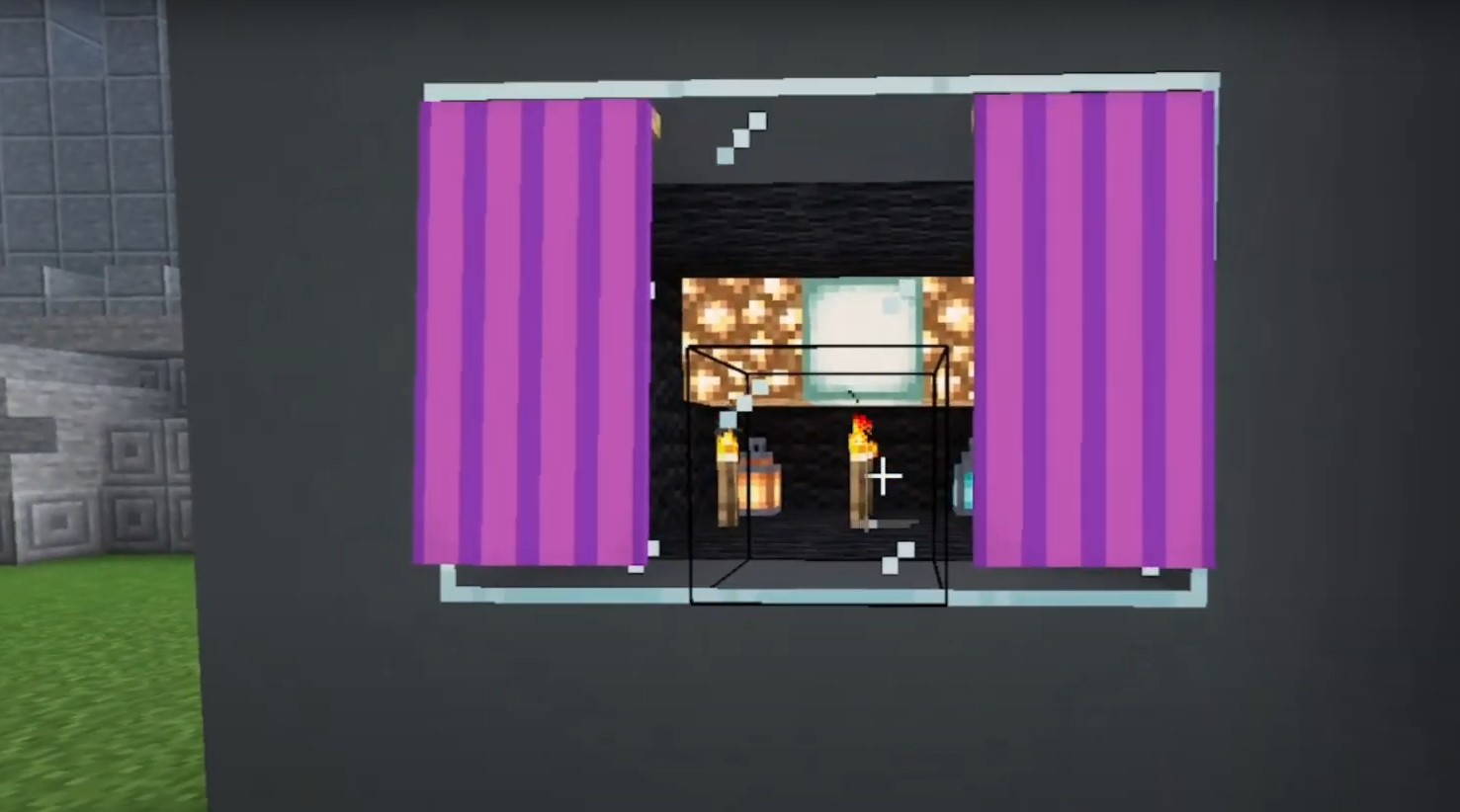 Minecraft curtains explained - pink curtains on window
