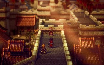 Octopath Traveler 2 island explained - what is it - talking to royalty on castle roof top