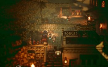 Octopath Traveler 2 pilgrim protection - character at the market