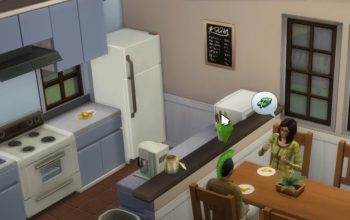 Sims 4 - how to download on Mac - sims talking in the dining room
