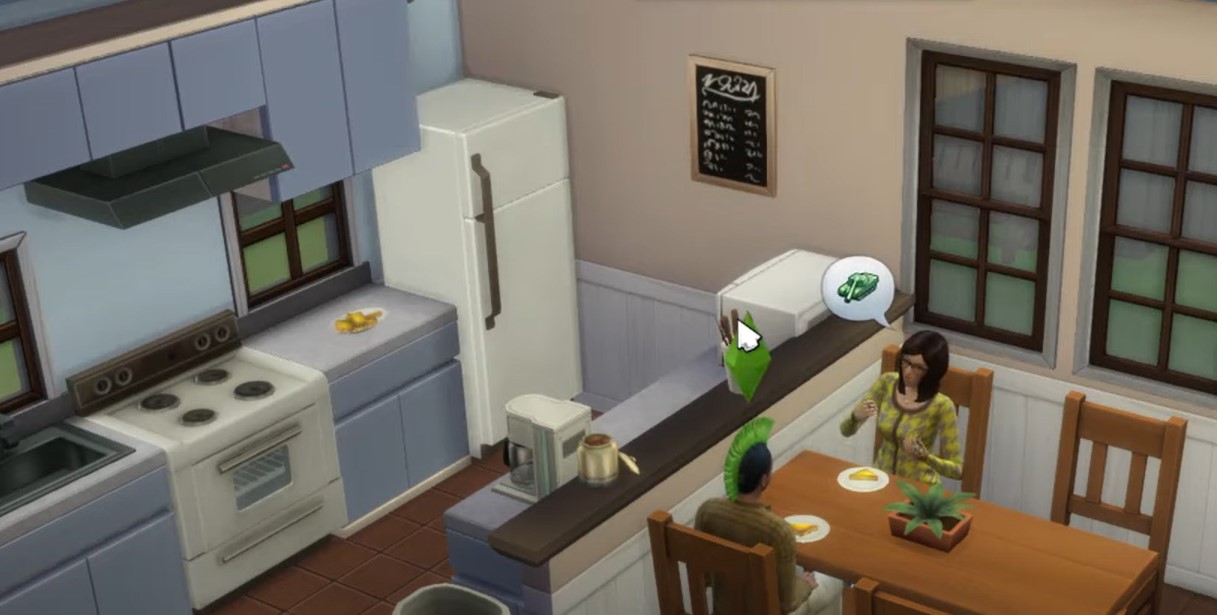 Sims 4 - how to download on Mac - sims talking in the dining room