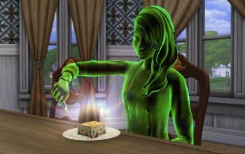 The Sims 4 where is the graveyard spirit eating cake