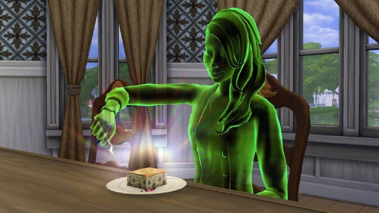 The Sims 4 where is the graveyard spirit eating cake