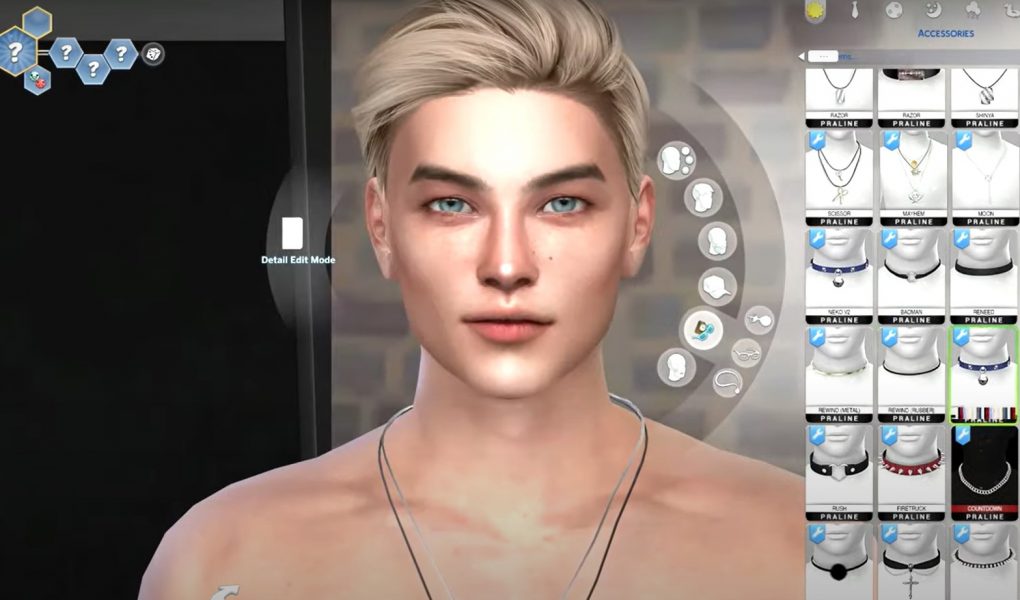 The Sims 4 male hairstyles - blond hairstyle