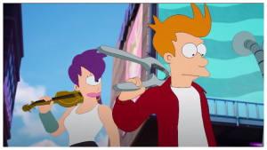 Fornite Futurama collab skins - how to unlock Bender, Fry, Leela, more Characters looking at something