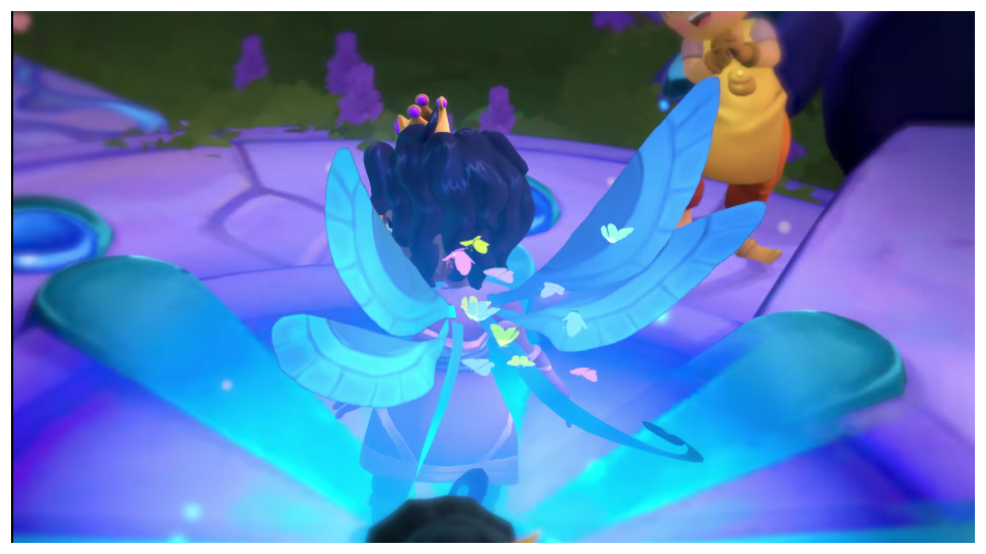 Fae Farm wings guide — How to get them Character showing off their wings