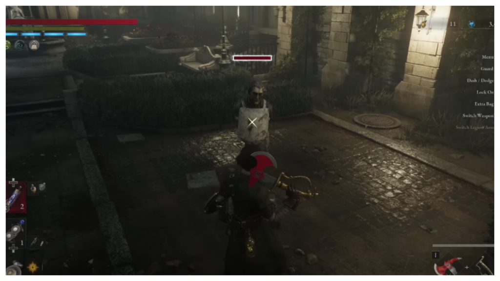 Lies of P - the best weapon combos Character using a training dummy