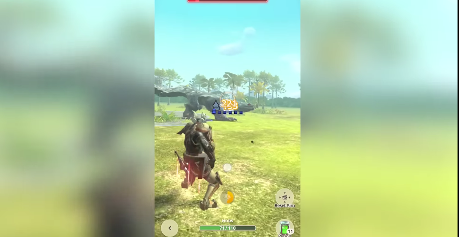 Monster Hunter Now weapons tier list Character shooting a monster