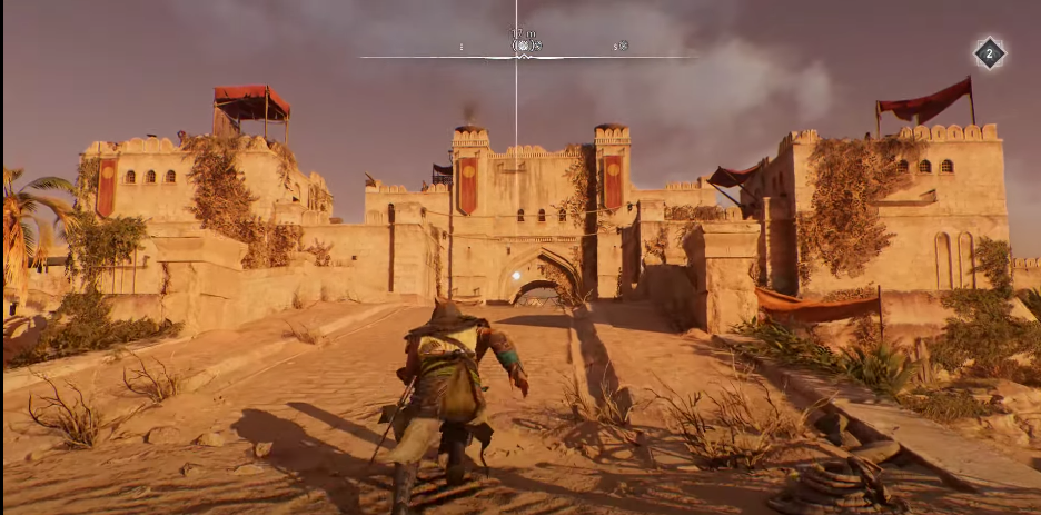 AC Mirage Wilderness Historical Sites - all collectible locations Character sprinting on a bridge