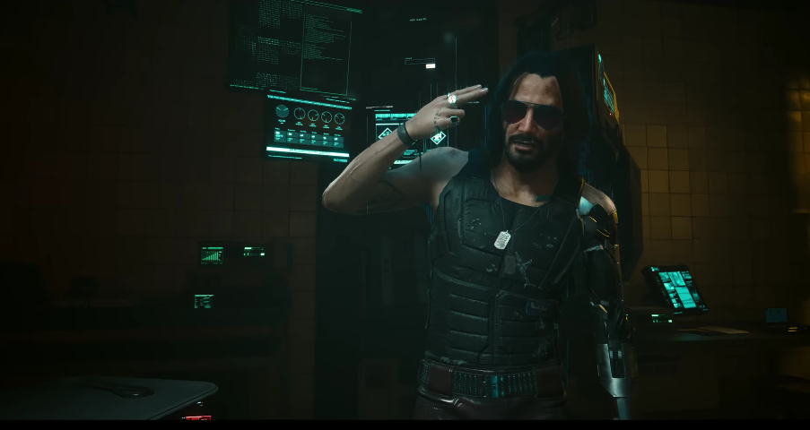 How long is the Cyberpunk 2077 Phantom Liberty DLC? Character pointing finger gun at their own head