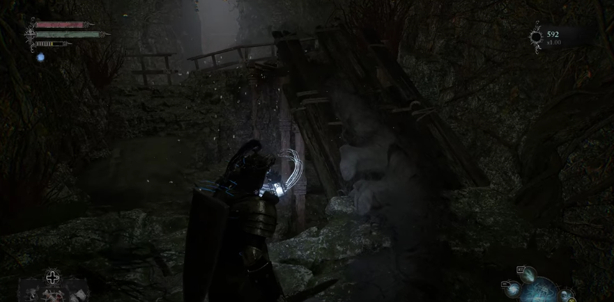 How to travel between realms in Lords of the Fallen Character using a lamp to travel to another world