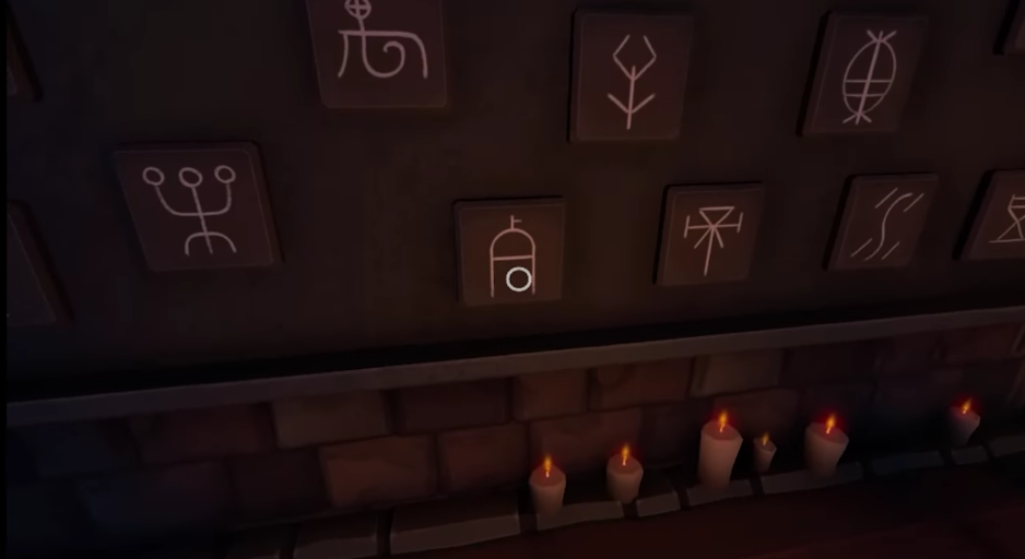 Is We Were Here cross platform or crossplay? Character looking at a symbol