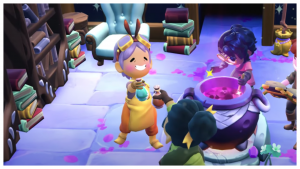Spore Essence Fae Farm — how to get it Characters showing each other potions