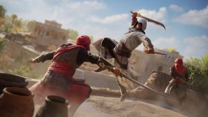 Assassin's Creed Mirage hidden place - fighting with guards