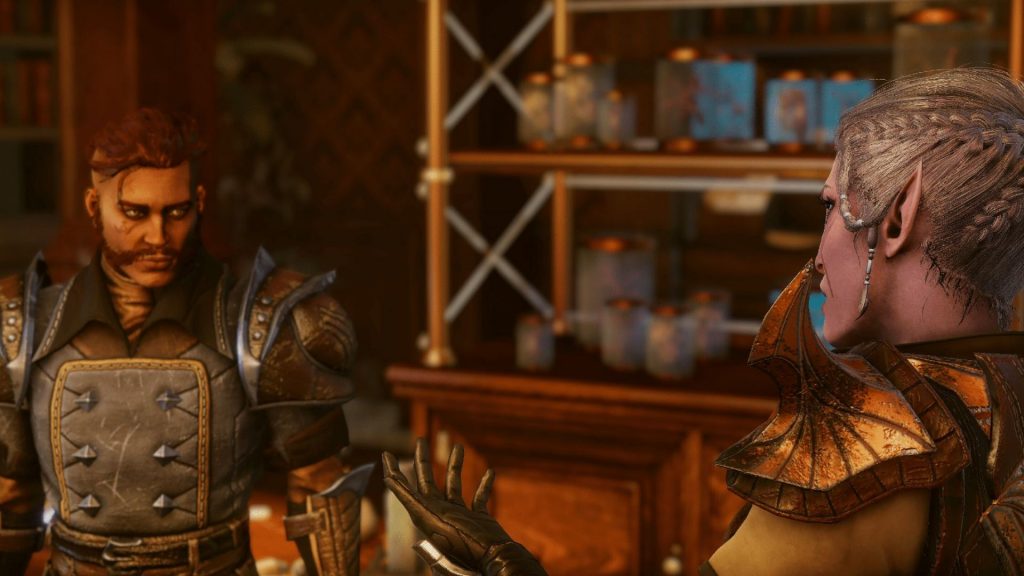 Dark envoy end game - Leo the Engineer during a story cutscene.