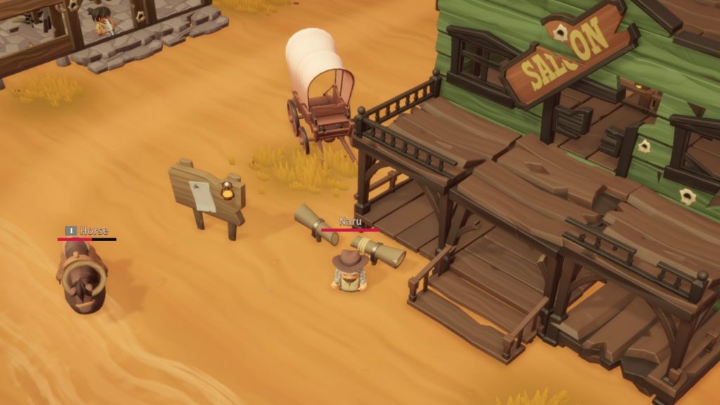 Don't Die in the West review - standing outside the Saloon on the main town.